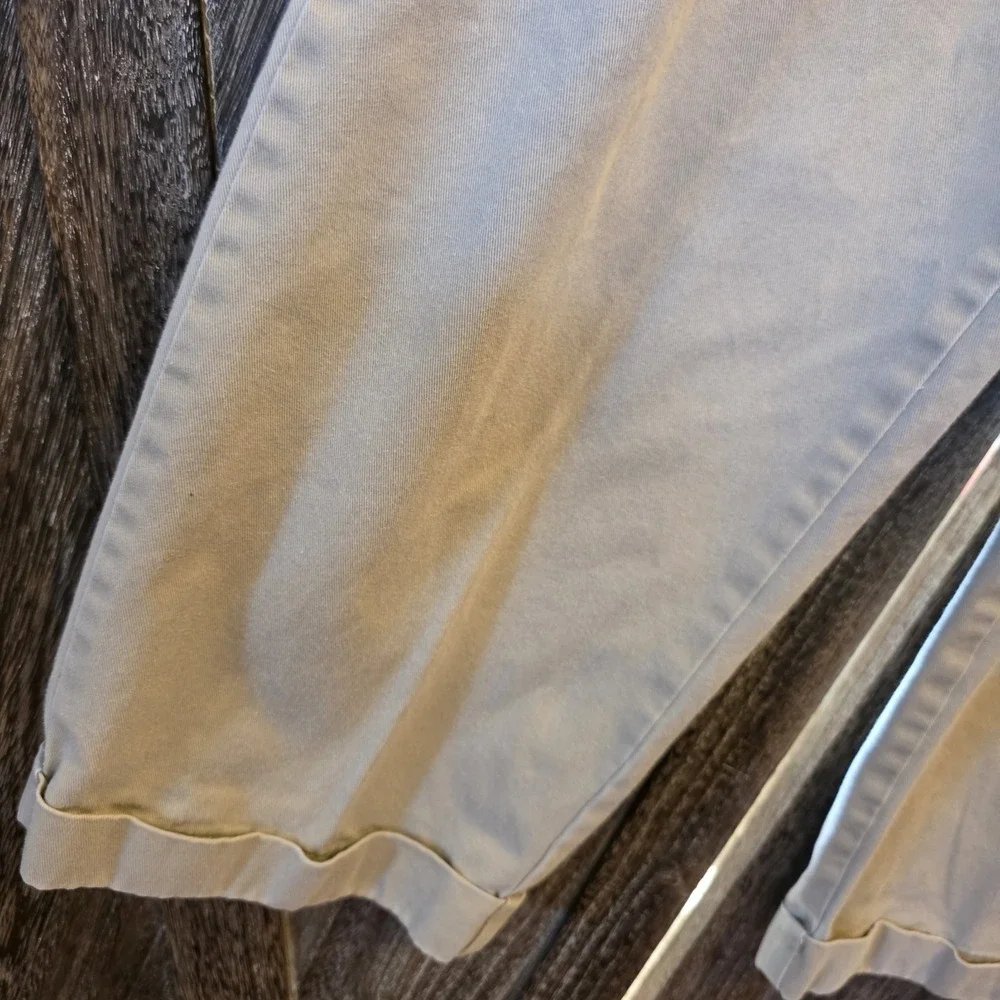 Tommy Hilfiger Pants Men's Size 36‎ x 32 Beige Pleated Straight Cuffed Vintage